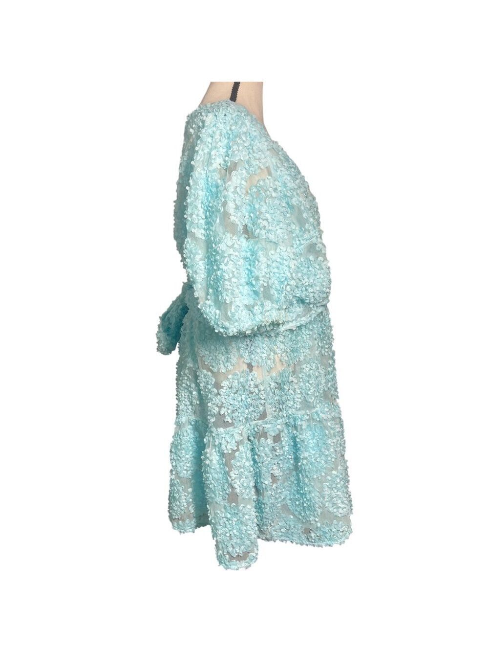 Eloquii Floral Petal Wrap Dress - Picture 4 of 6